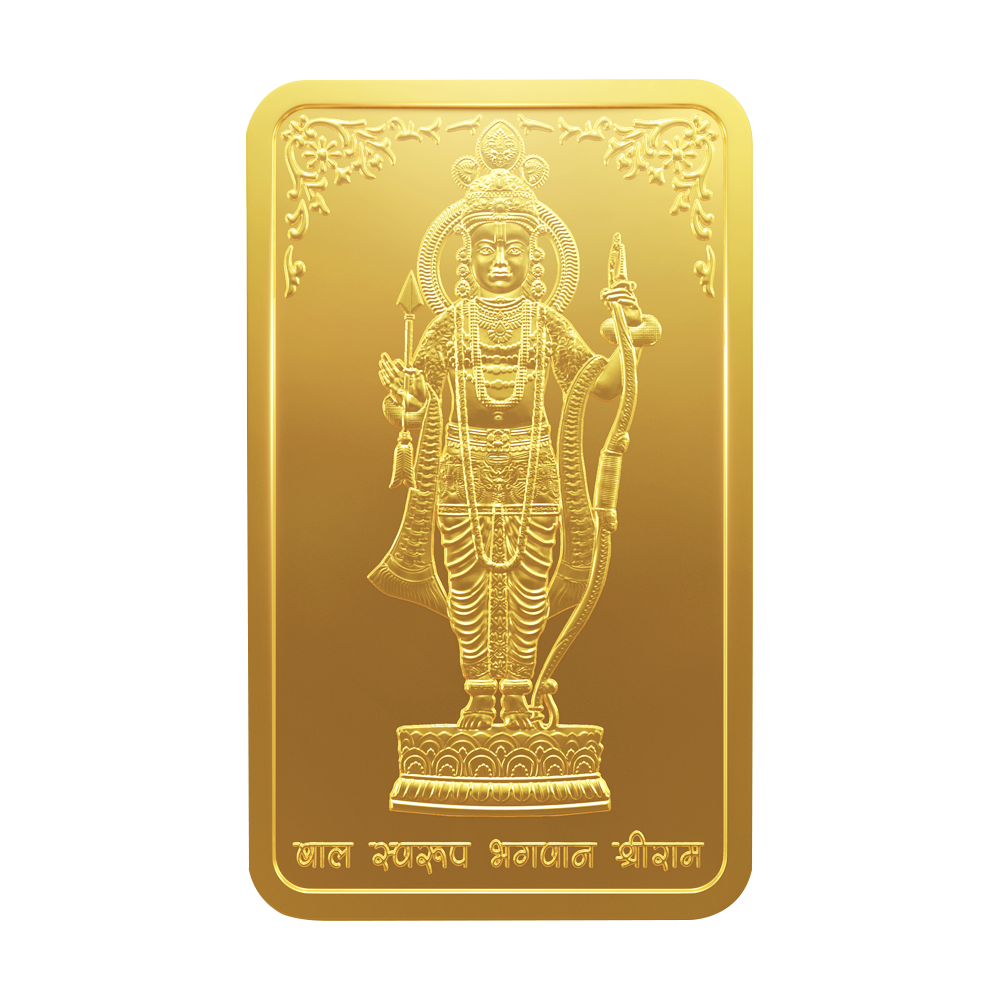 10 gm Gold 999.9 Minted Bar Ram Lalla Minted Card